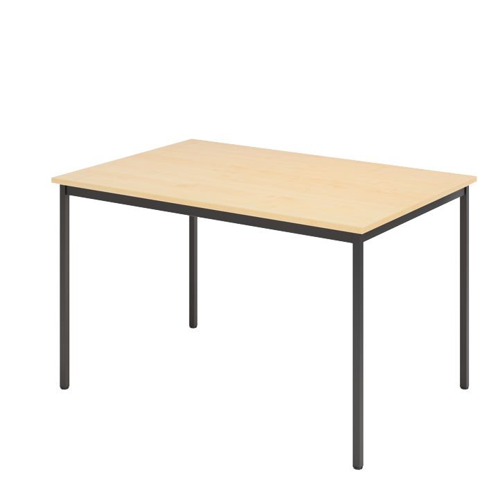 Tisch V-Serie, Fuß eckig, 120 x 80 cm, Schwarz/4 Dekore